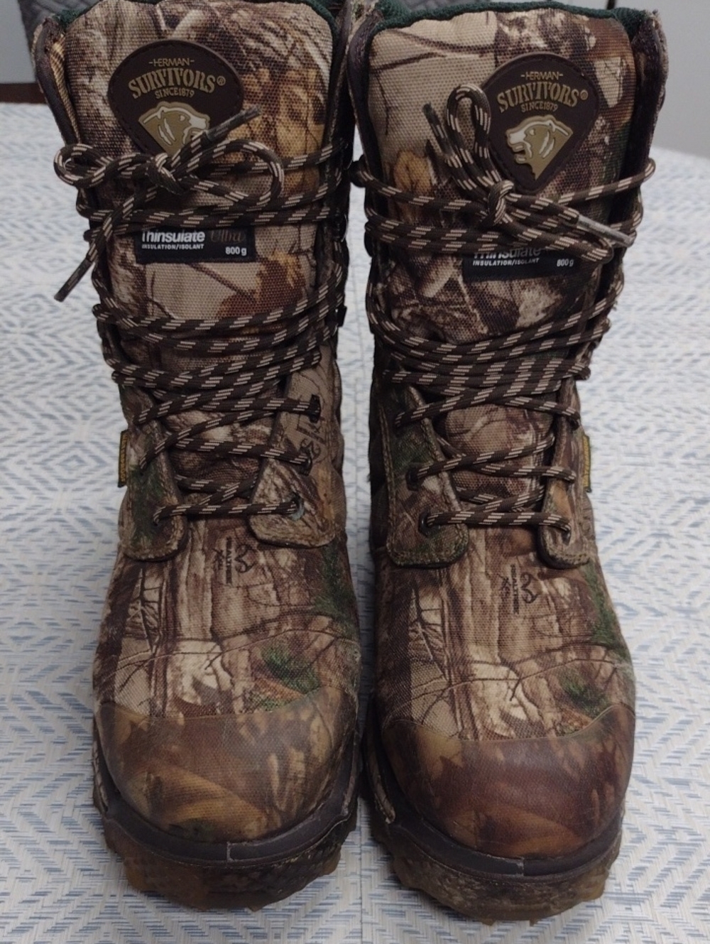 Herman Survivors Hunting Boots Size 7.5 Waterproof Realtree Camo Thinsulate 800g - Picture 15 of 16